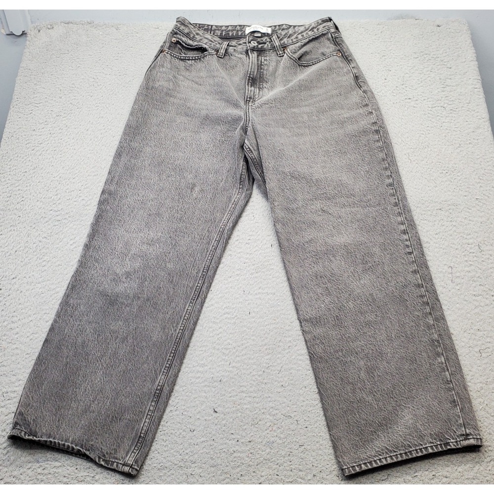 Abercrombie & Fitch Curve Love Jeans Womens 10S Gray Denim The Loose High Rise